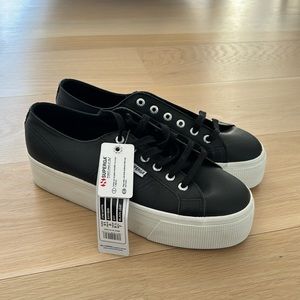 New With Tags Superga Black Women’s Platform Sneakers 9.5